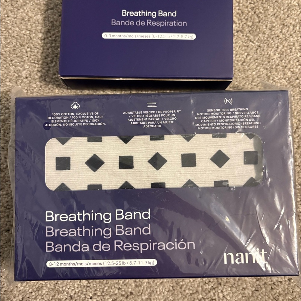 Nanit breathing bands set of two sizes